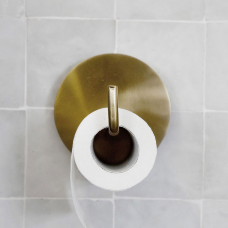 Porte-papier toilette métal doré
