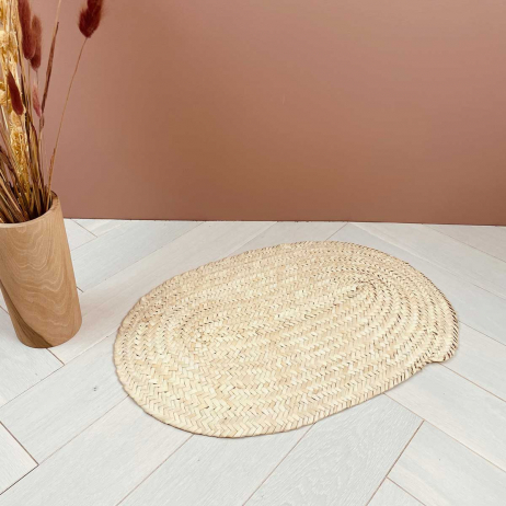 Dessous de plat ou centre de table Ovale artisanat Berbère en palmier