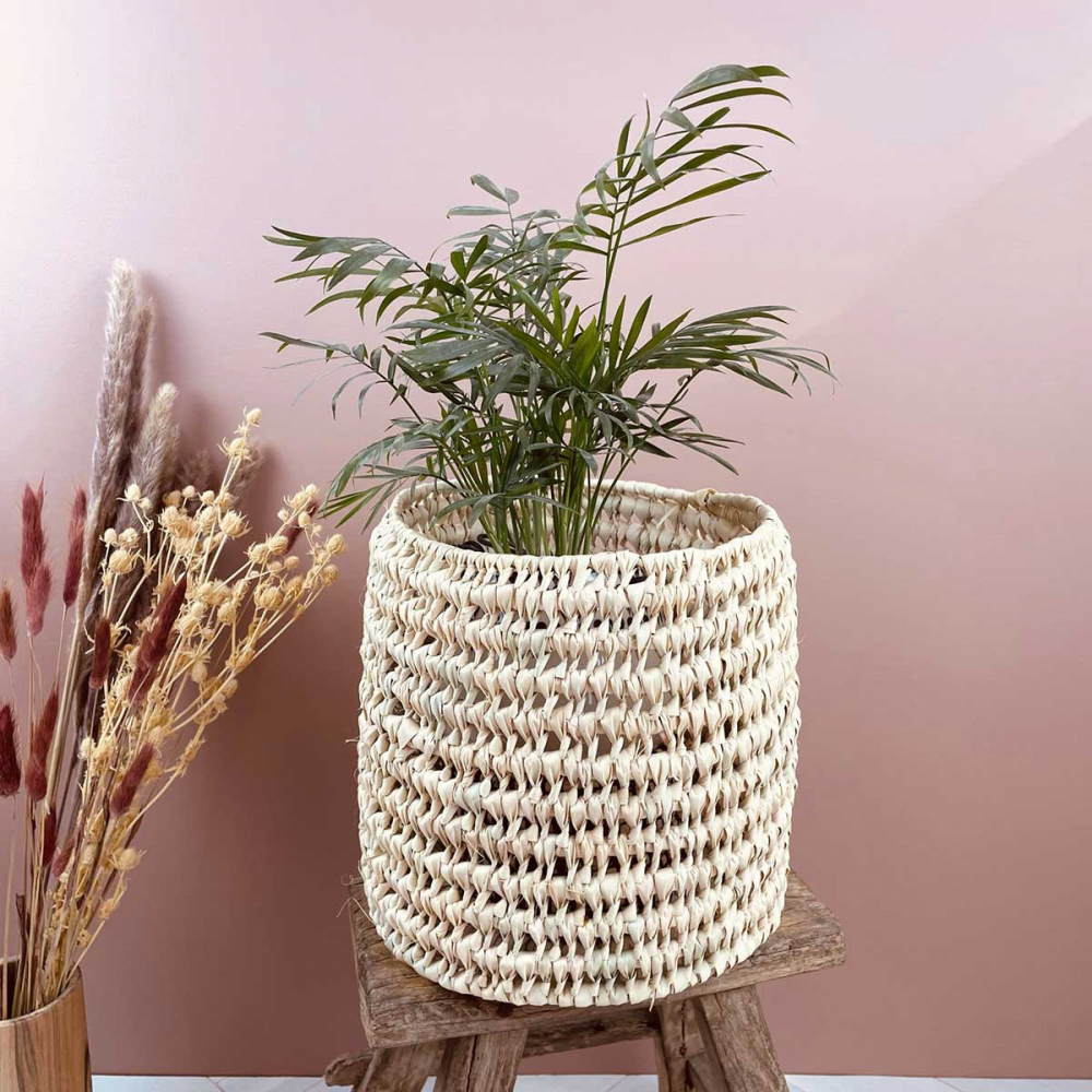 Cache-pot plantes ou Panier pour rangement en palmier du Maroc