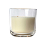 Bougie cire 100% naturelle vanille épicée panier raphia naturel et blanc