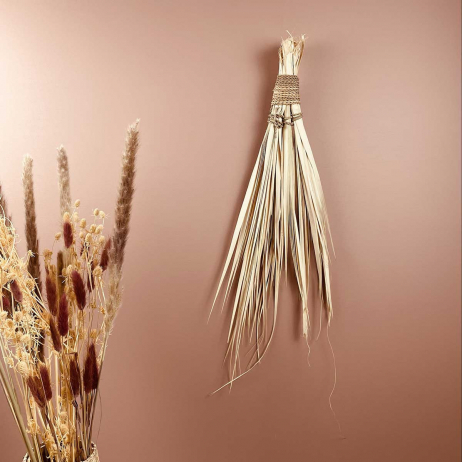 Pompon artisanal Création naturelle Marocain en Palmier L 55cm