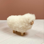 Mouton décoratif en laine véritable et bois de laurier