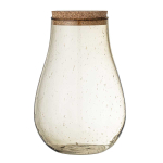 Pot avec couvercle ou vase en verre recyclé et liège- Bloomingville