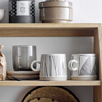 Coffret 4 mugs - tasses en grés motifs ethnique - Bloomingville