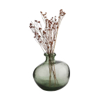 Vase en verre recyclé forme organique vert - Madam Stoltz