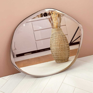 Grand Miroir XL verre clair avec bords biseautés forme Asymétrique