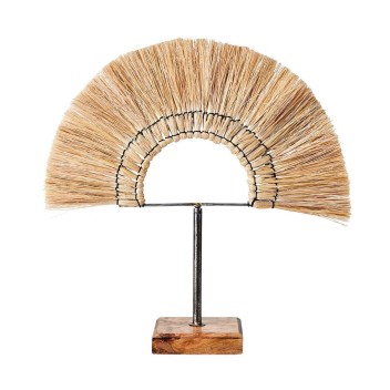 Objet déco - Demi-cercle en paille ethnique H45cm