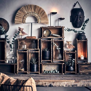 Objet déco - Demi-cercle en paille ethnique H45cm 2