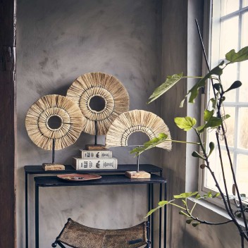 Objet déco - cercle en paille ethnique D37cm 2