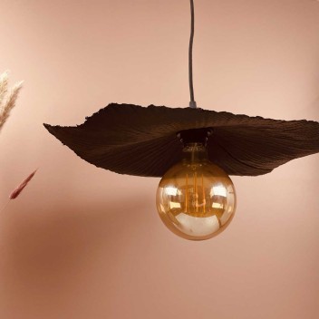 Suspension en papier gaufré noir 2