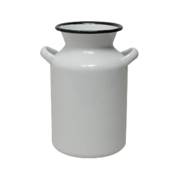 Pot à ustensile - vase en céramique émaillée blanc