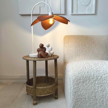 Lampe à poser Fleur rouille H58cm 2