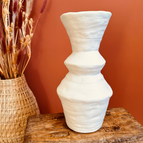 Vase en céramique blanche organique - Opjet Paris