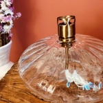 Lampe à huile galet strié - taille M - Peri Glass