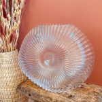 Vase coquillage en verre transparent petit modèle