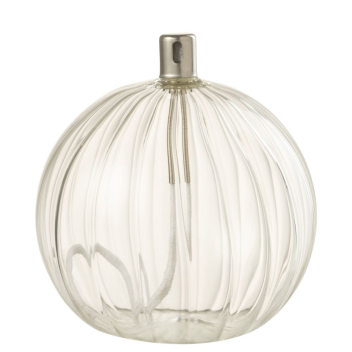 Lampe à huile Sphère en verre strié - taille S