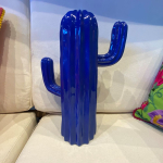 Décoration à poser Cactus bleu majorelle H28cm
