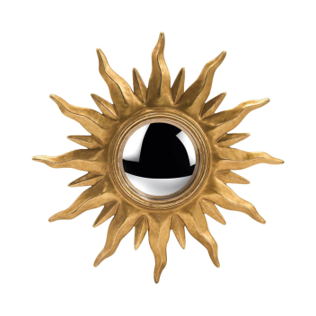 Miroir soleil Ex-voto doré D31cm