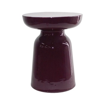 Bout de canapé en métal laqué violet 2