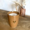 Bougie végétale - Tasse amour ocre - Figue & santal - 65h