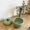 Boîte Pomme avec couvercle coloris vert matcha