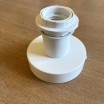Support pour applique murale en métal blanc mat et Pvc
