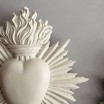 Coeur Ex-voto grand modèle beige