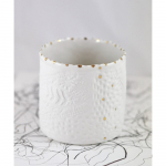 Pot Pluie D'or S Blanc en Porcelaine Myriam Aït Amar