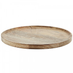 Assiettes rondes en bois de manguier