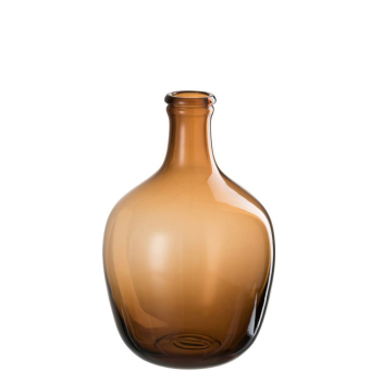 Vase ou dame Jeanne en verre Ocre - 30 cm