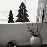 Décoration Sapin de Noël en métal coloris Noir