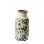 Vase pour plante ou fleur Victoria Vert en grès patiné style Bohème
