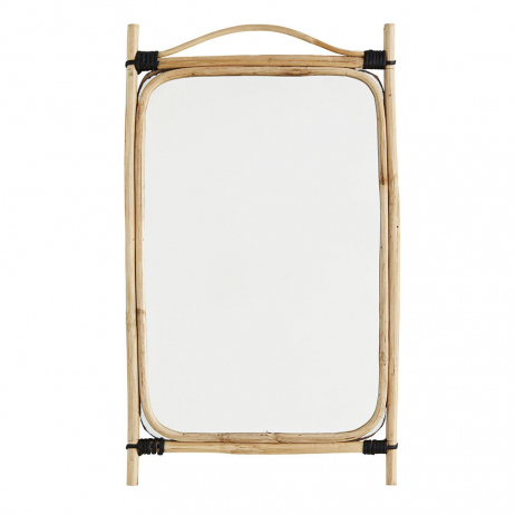 Miroir rectangulaire avec cadre bambou naturel